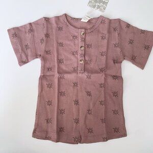 NWT Kate Quinn Organics Girl Short Sleeve Henley tee 6 years